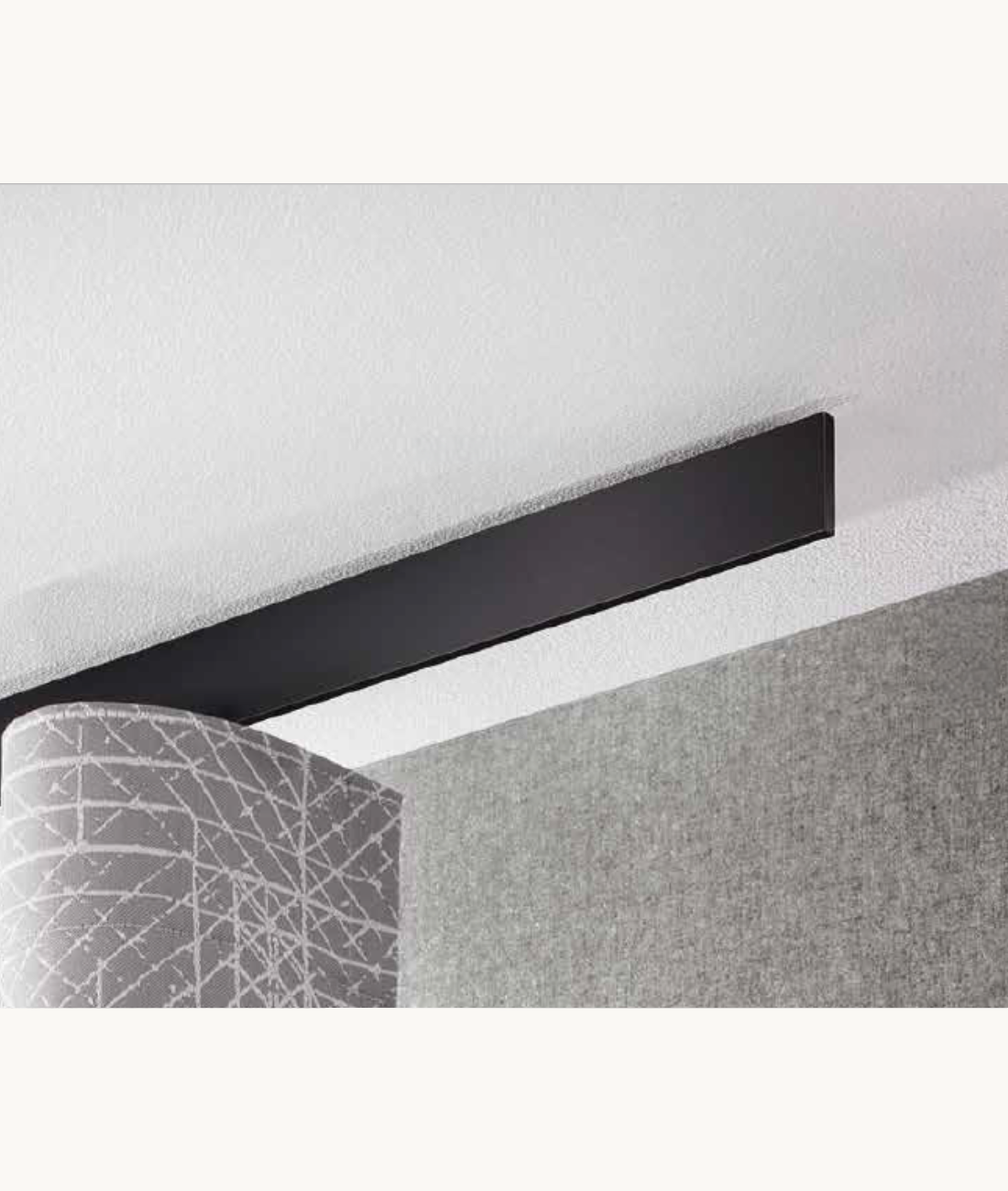 Sphere.3W - Wave Curtain Rails - Ceiling - Black